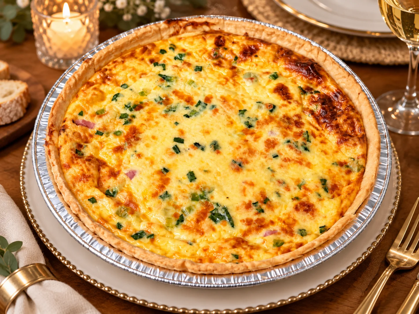 Ham and cheese quiche