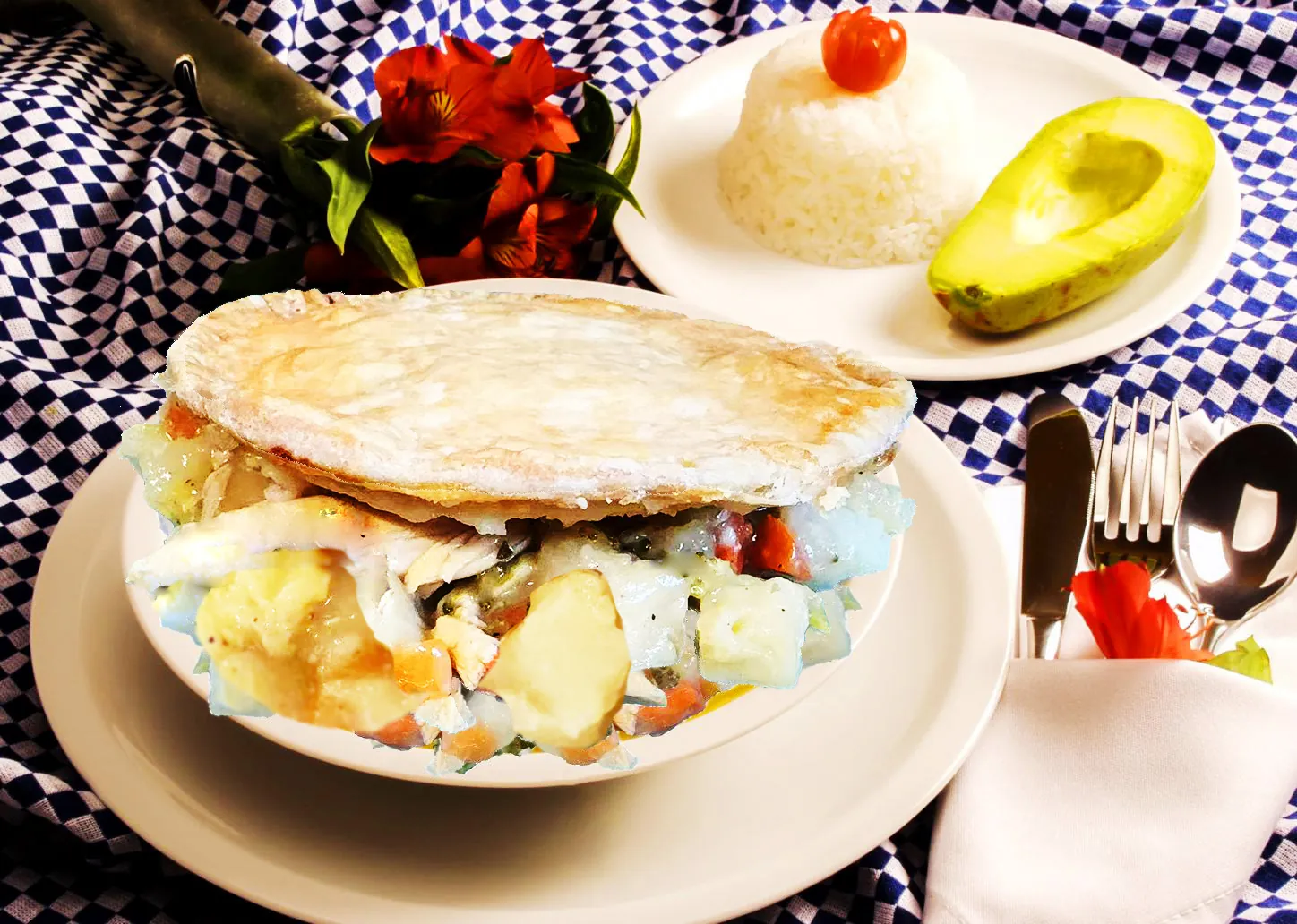 Heppy's chicken pot pie served on a plate